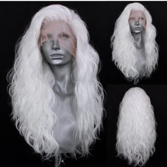 White Curly Lace Wig